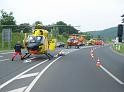 Schwerer Unfall mit Reisebus Lohmar Donrather Dreieck P113